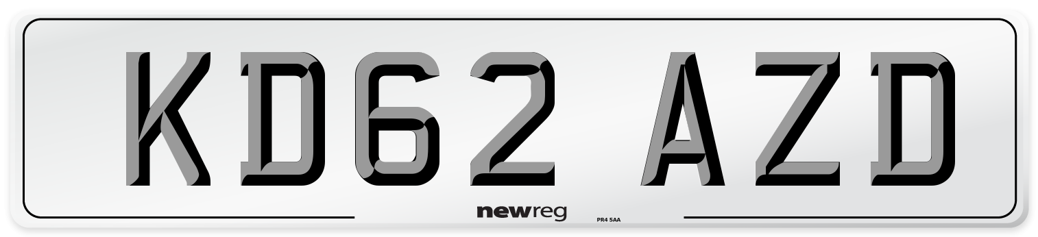 KD62 AZD Number Plate from New Reg